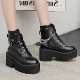 Zapatos de plataforma de estilo gótico punk estético